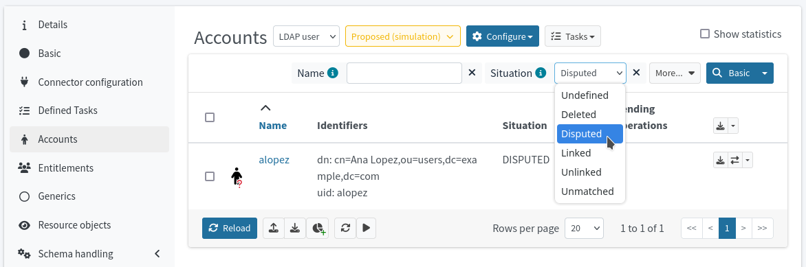 ldap accounts disputed after simulation