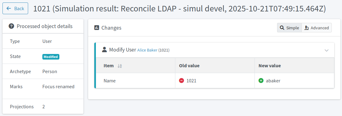 ldap import username simulation focus renamed