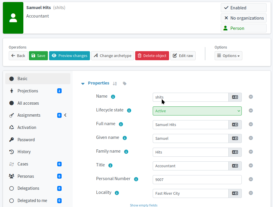 User Samuel Hits receives an inappropriate username generated by the mapping script