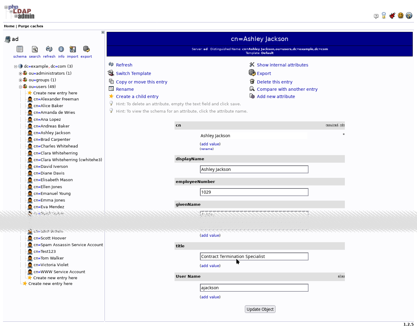 Improved job title format shown in user AD profile