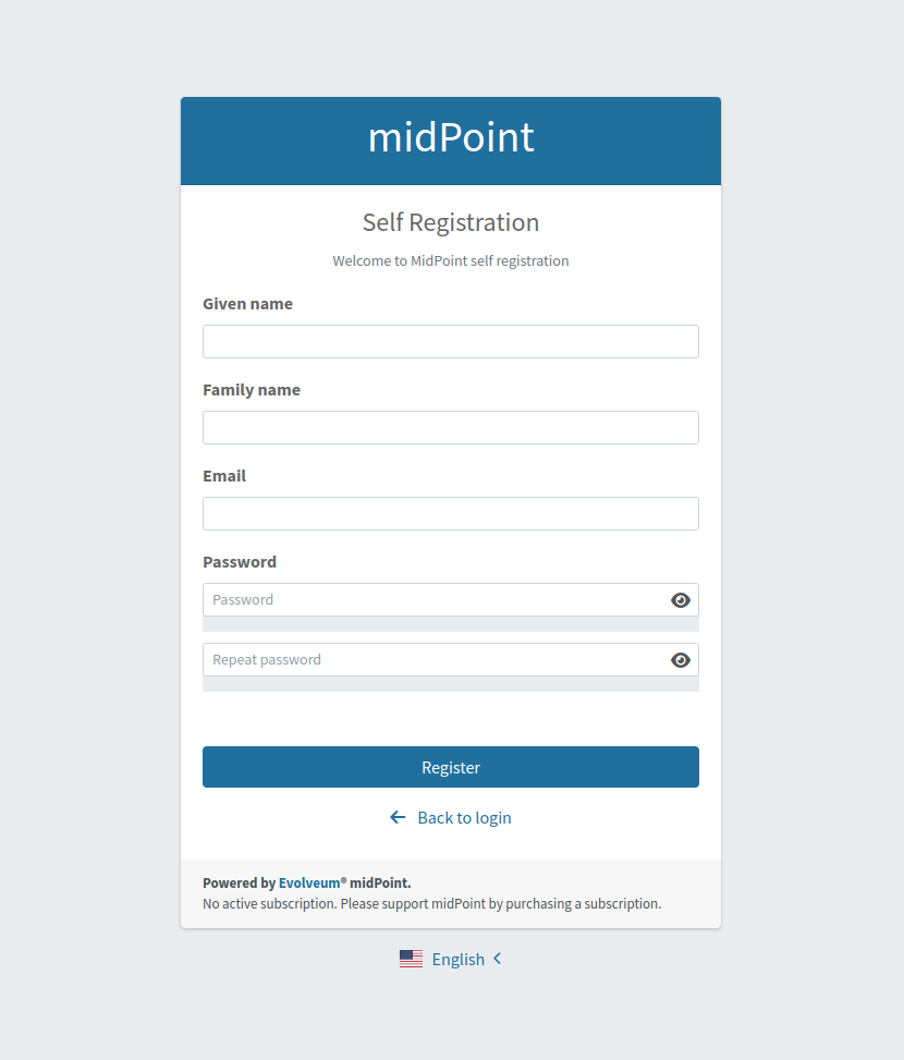 registration page