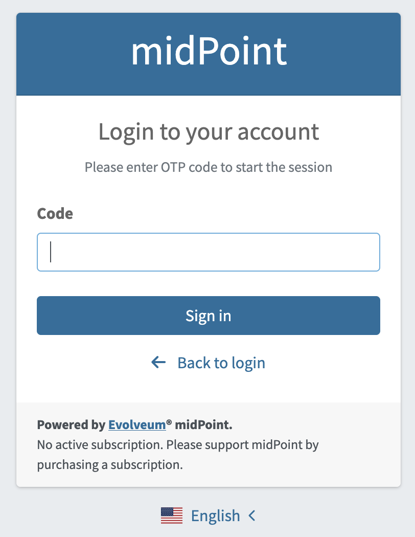 Login using TOTP