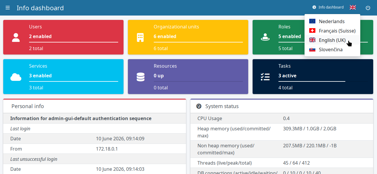 Customized locale list and localized date and time format in GUI